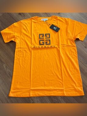 Givenchy Orange Logo Men's T-Shirt